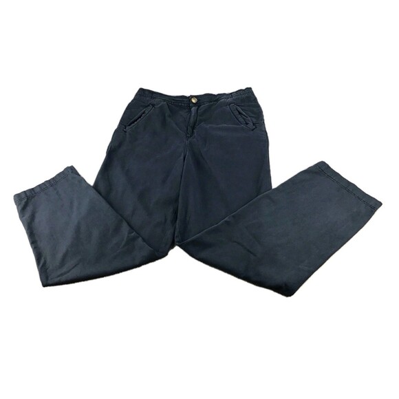 Marine Layer Chino Pants Men Sz Large Faded Black Casual Elastic Waist Stretch - Picture 1 of 16